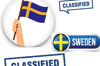 post your website to 10 high traffic sweden classified sites