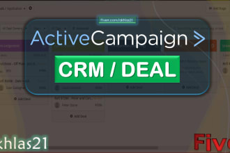 setup activecampaign crm, deal