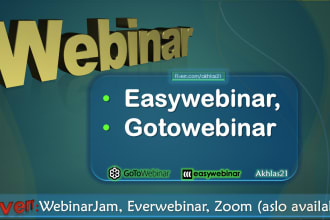 setup webinar in easywebinar, gotowebinar, zoom