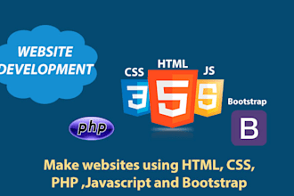 make website page in HTML css,php, mysql and bootstrap