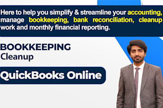 do bookkeeping and accounting work in quickbooks online with cleanup