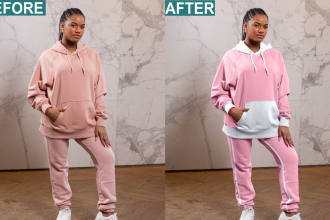 do image recolor, correction, pattern change in photoshop