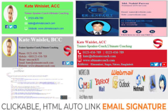 create clickable html email signature
