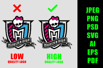 redraw vector trace your logo perfectly, vector tracing