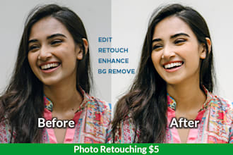 edit or retouch and enhancement your photo professionally
