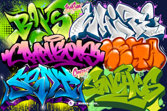 design graffiti for tshirts, logo etc
