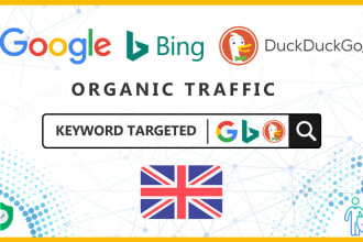 drive organic google,bing,duckduckgo 24h non stop UK traffic