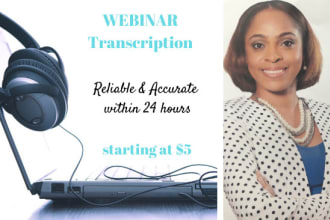 accurately transcribe your webinar