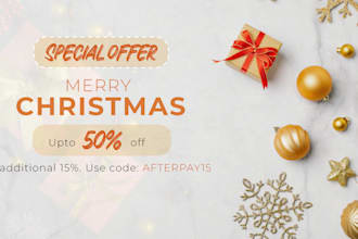create christmas flyers, posters, and banners for you