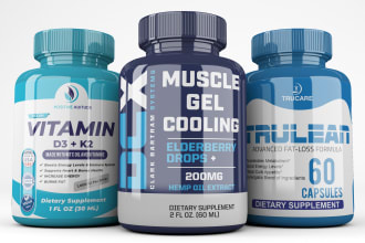 do supplement label design, product label design, bottle label, logo design