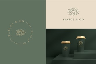 design hand drawn botanical boho minimalist logo