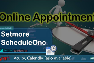 setup appointment in acuity, calendly, scheduleonce, setmore
