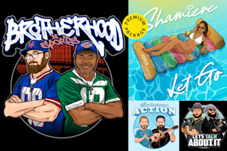 turn your face to be a cartoon style for song cover, podcast, logo