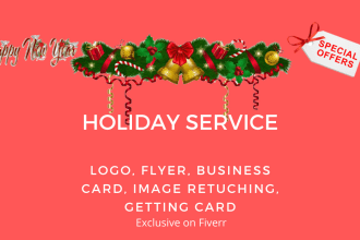 design holiday logo, image, flyer and invitation card