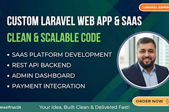 build a custom laravel web application or saas product
