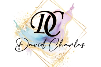 design custom elegant watercolor logo for you