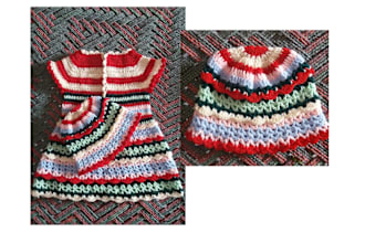 write crochet pattern of beautiful dress