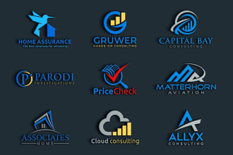 do minimalist real estate consulting business logo design