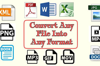 do pdf to word, excel, ebook and image conversion
