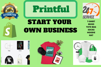 design print on demand shopify store, printful, spod, teelaunch