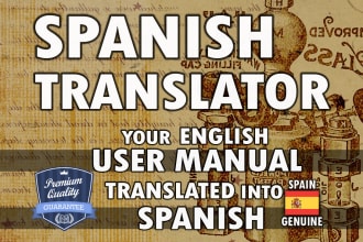 translate your english user manual into spanish, expert translator service