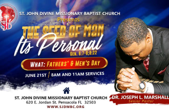 create a beautiful church flyer or poster