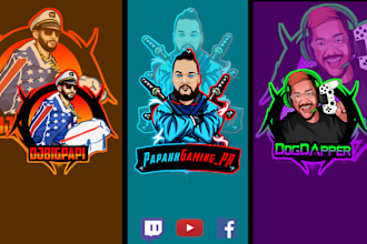 make a logo cartoon, avatar, twitch and youtube