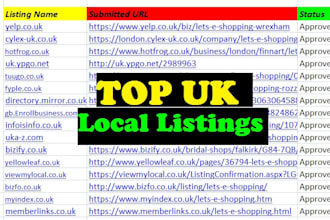 do UK local business listing for local SEO