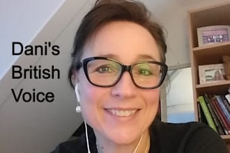 do a female voiceover for advertising or voicemail in british english