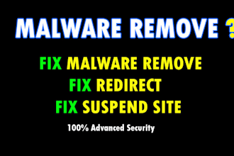 malware removal or virus remove wordpress website and others