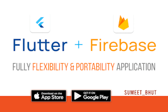 create a firebase serverless mobile app with flutter, expert app developer