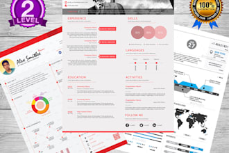 make amazing   infographic resume graphical CV