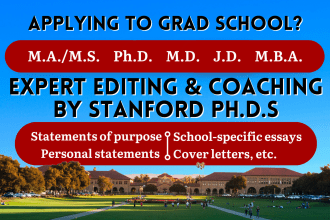 expertly edit your grad school personal statement or statement of purpose
