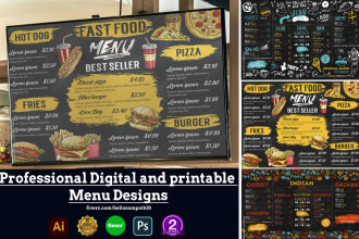design restaurant, pricelist, spa and beauty menus