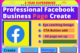 create, manage and optimize your  facebook business page