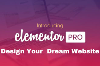 design a responsive wordpress website or landing page with elementor pro
