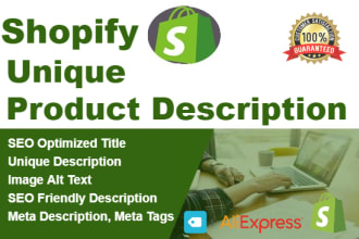 write eye catching shopify product description with SEO title