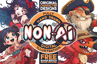 draw cartoons, mascots, and caricatures