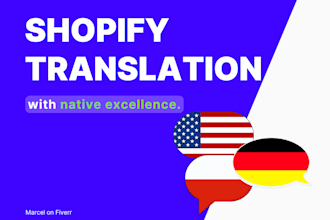 translate your shopify store into german, english or polish