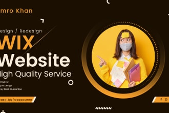 do wix website design or wix redesign or clone wix
