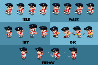 make a pixel art character sprite sheet for your game