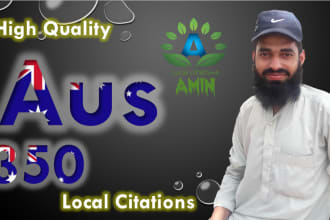 create 350 australia local citations and business directory listings