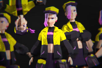 make any low poly game character for you