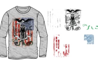 do screen print design with technical color separation