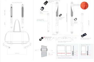 create professional bag tech packs for factory production