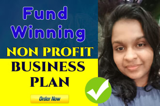 develop a nonprofit business plan, grants proposal, funding plan