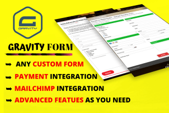 create advanced form with gravity forms or contact form pop up form sign up form