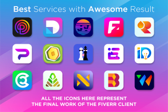 design modern and exclusive logo for mobile app icon