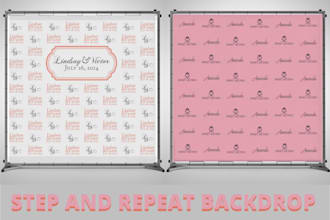 design step and repeat banners, backdrops