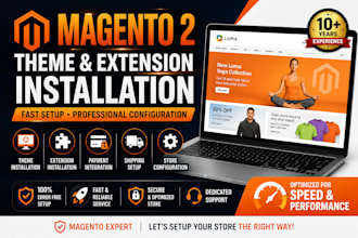 install and configure magento 2 themes and extensions